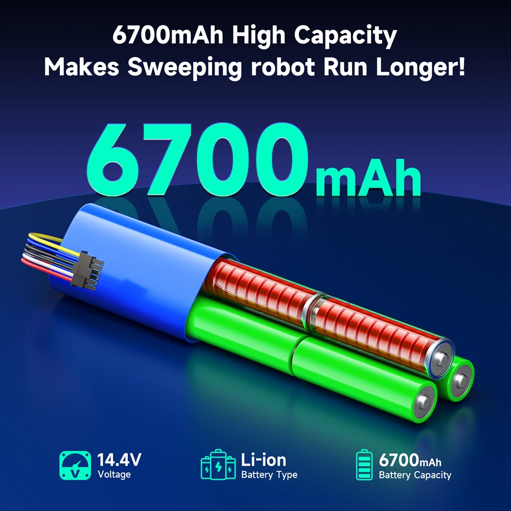 Akumulator 6700mAh do odkurzacza Neato Botvac Connected D3, D3+, D4, D5, D5+, D6, D7, D301, D303,D502,D503,D701,D702,D703,D705