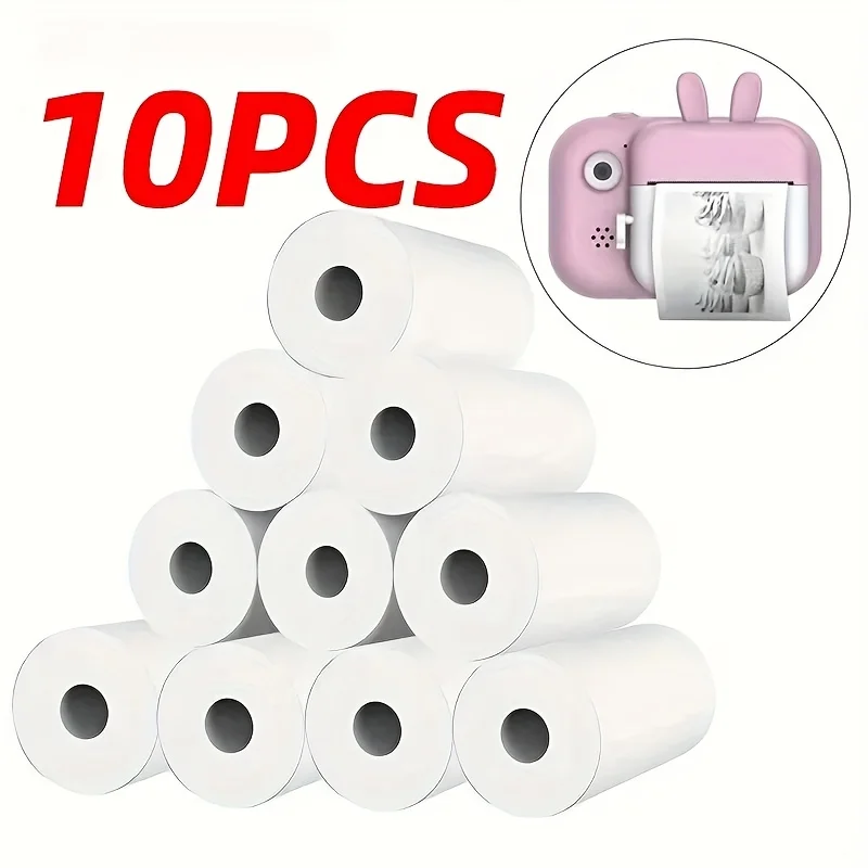 10 Sheets 65gsm Glossy Thermal Photo Paper - DIY Recyclable Refills for Instant Cameras & Pocket Printers, No Ink Needed