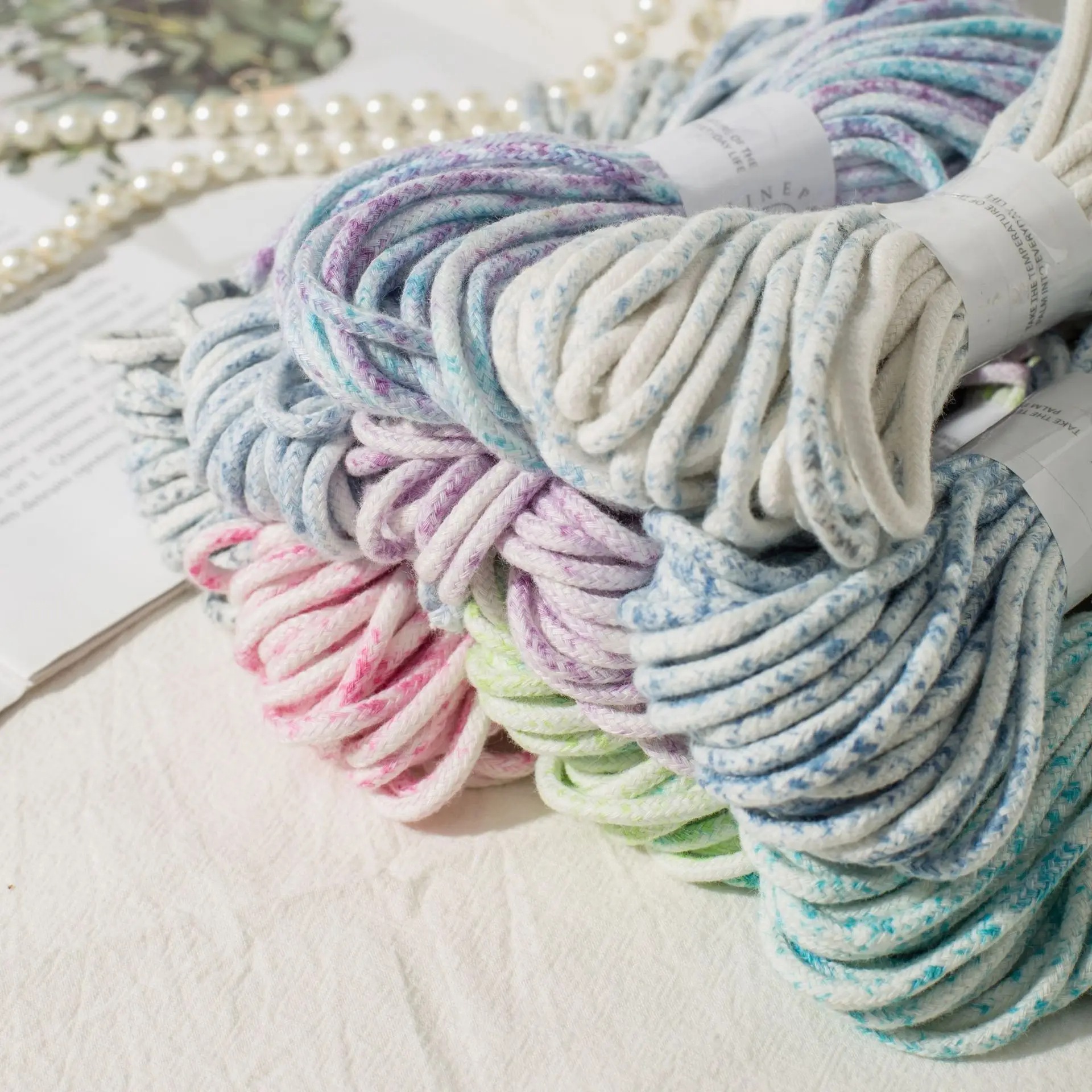 

3 мм 10 метров хлопковая веревка макраме DIY плетеный шнур для ювелирных изделий ручной работы настенные гобелены вешалки для растений ремесленное украшение основной веревка