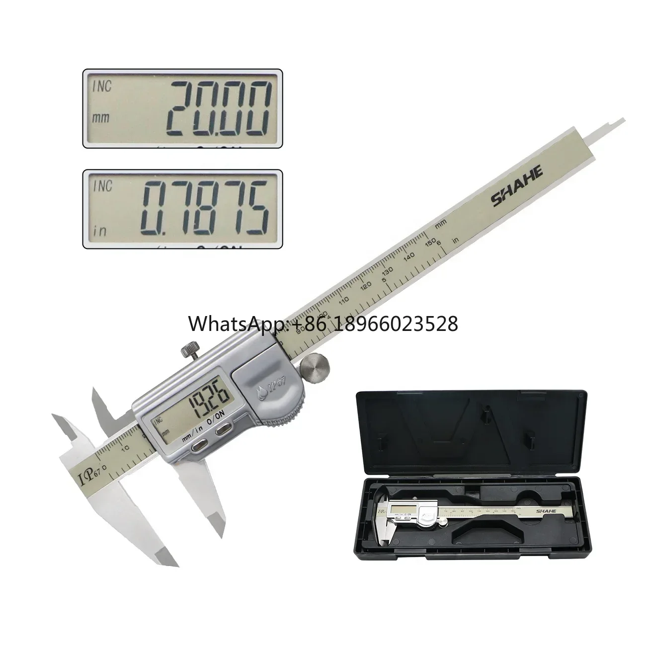 IP67 0-300 mm Waterproof Digital caliper Stainless Steel Vernier Caliper with LCD display electronic