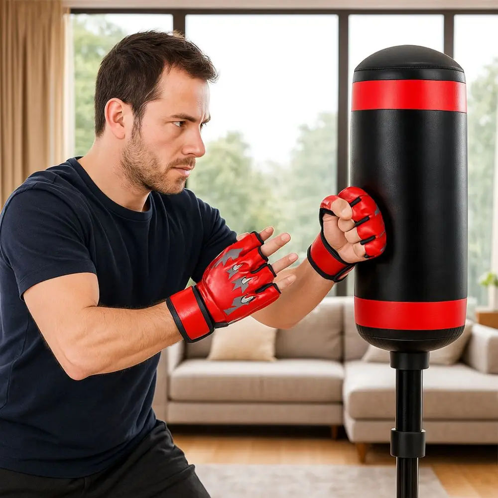 

Профессиональные боксерские перчатки, износостойкие тренировочные перчатки с половиной пальца, боевые перчатки с утолщенной подкладкой, тренировочные