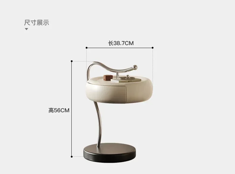 Italian Minimalist Lantern Bedside Table Storage Cream Mini Small Locker Side Modern Minimalist New