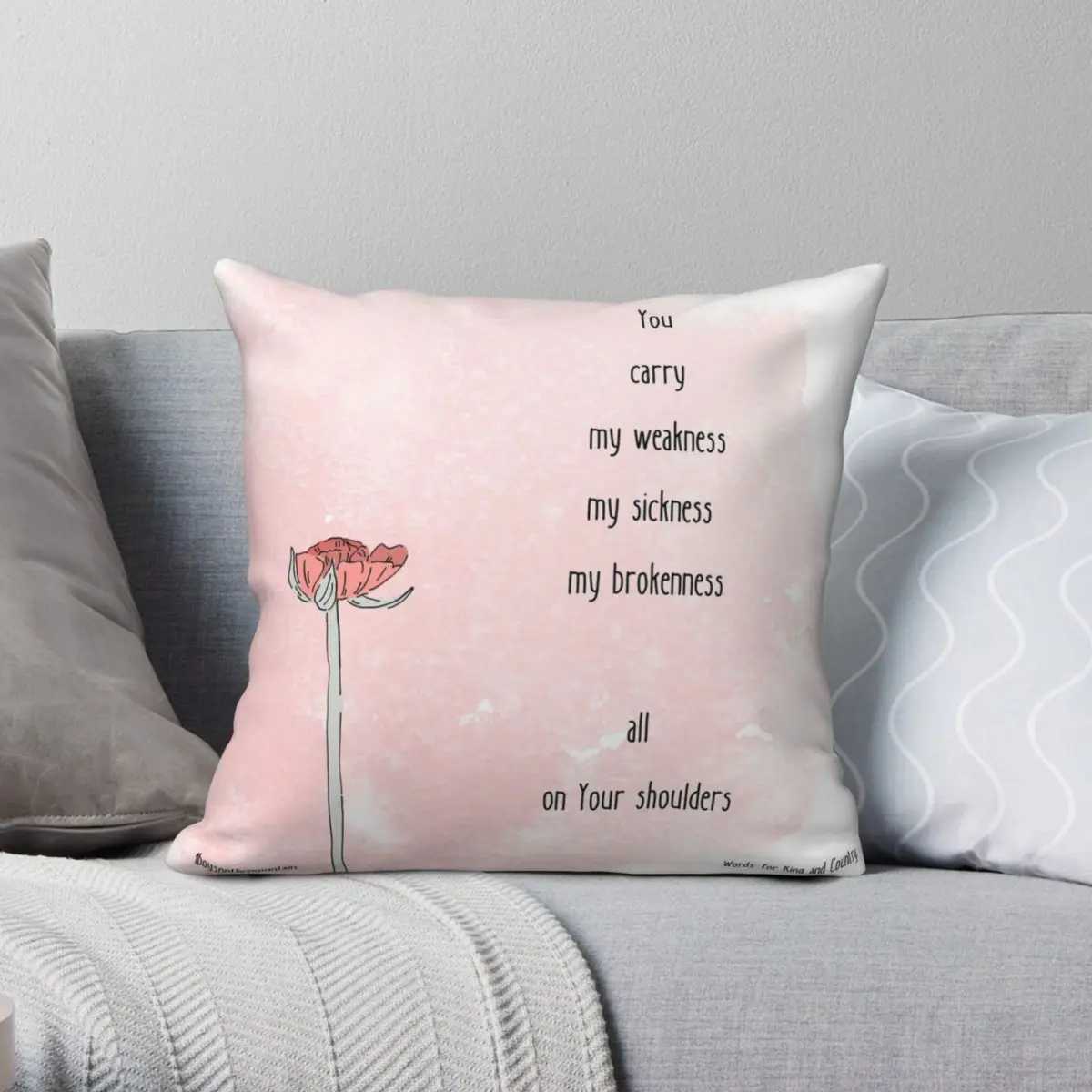 

On Your Shoulders Square Pillowcase Polyester Linen Velvet Creative Zip Decorative Pillow Case Home Cushion Case