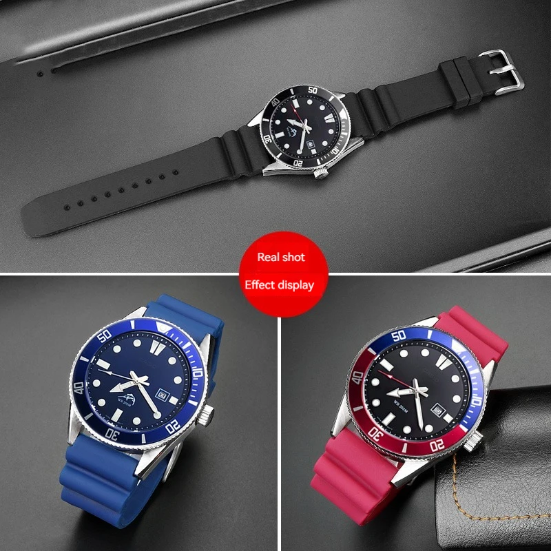 For CASIO Swordfish diving watch MDV-106 MDV-107 MTP-VD01D EFR-303 Watchband Men\'s Silicone strap 22mm for Seiko watches