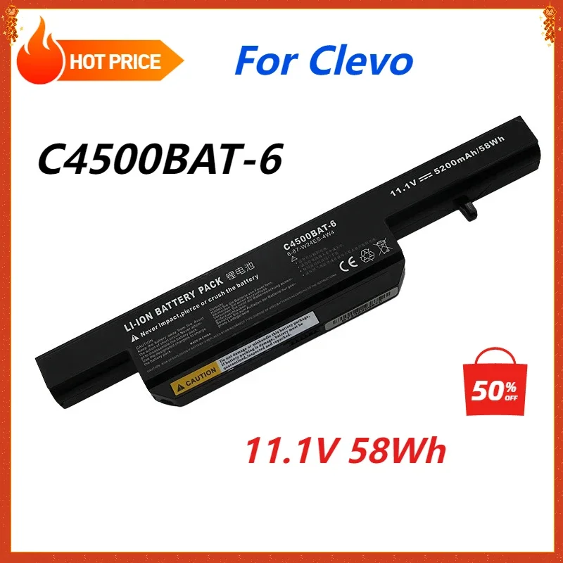 

Laptop Battery for Clevo C4500BAT-6 C4500BAT 6 C4500BAT6 B4100M B4105 B5100M B5130M B7110 C4500 C4100 C4500Q C5500Q C5100Q