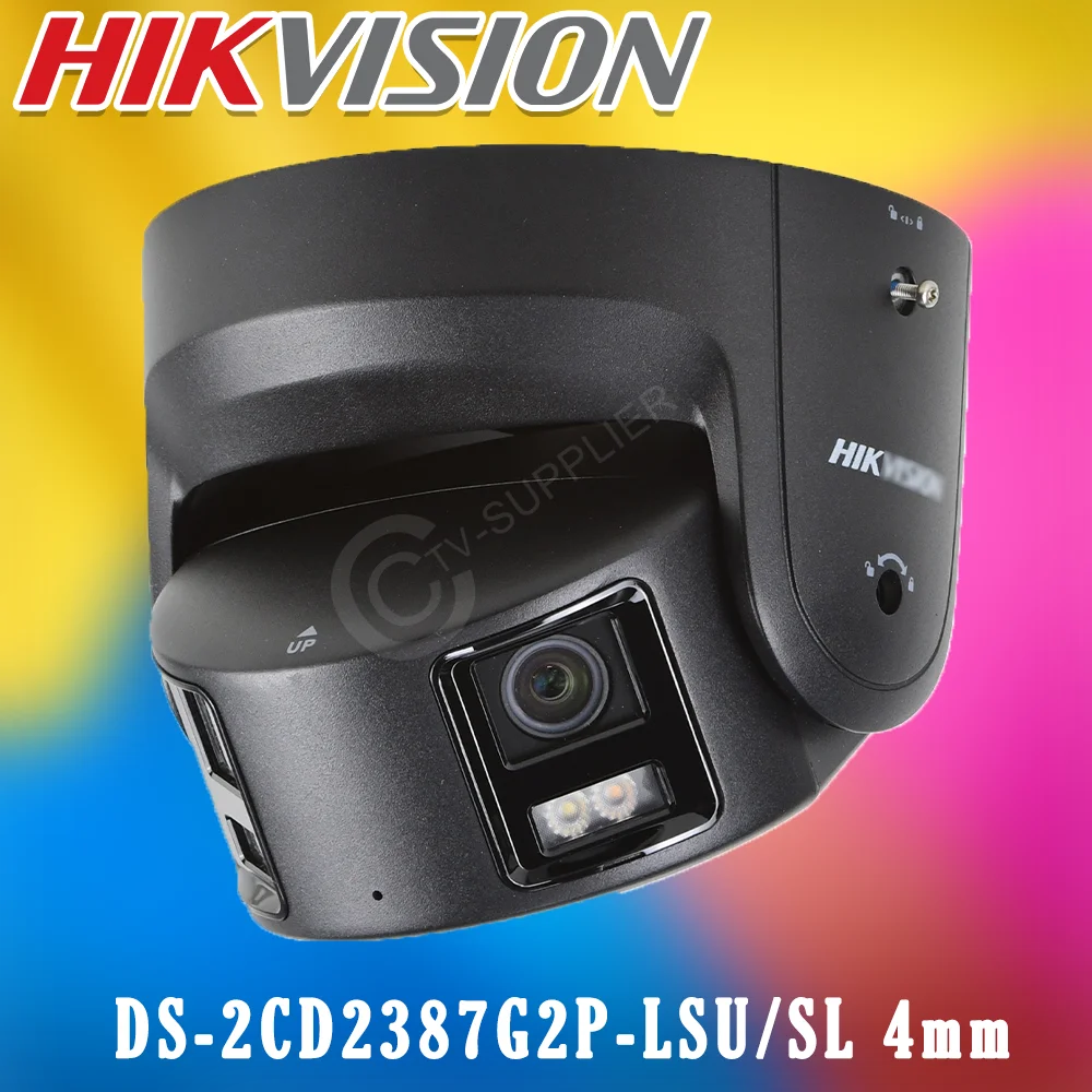 

Hikvision 4K ColorVu Panoramic Black Turret 8MP IP Camera 2way Talk MIC+Speaker