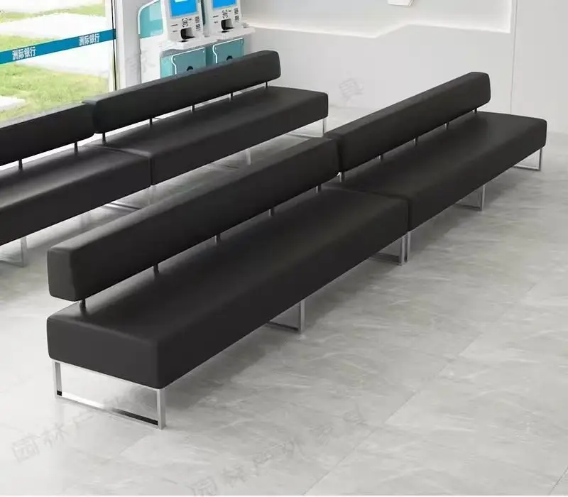 

Nail & Hair Salon Furniture Stylish PU Leather Sofa for Waiter's Bank in Salon Waiting Room