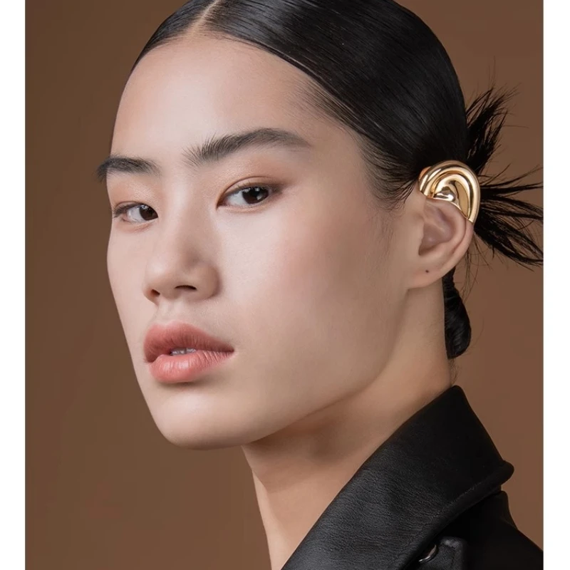 Punk Vintage Half Ear Contour Metal Ear Clip Stud Earrings For Women girls Ear Bones Clip Fashion Earring Jewelry Gift