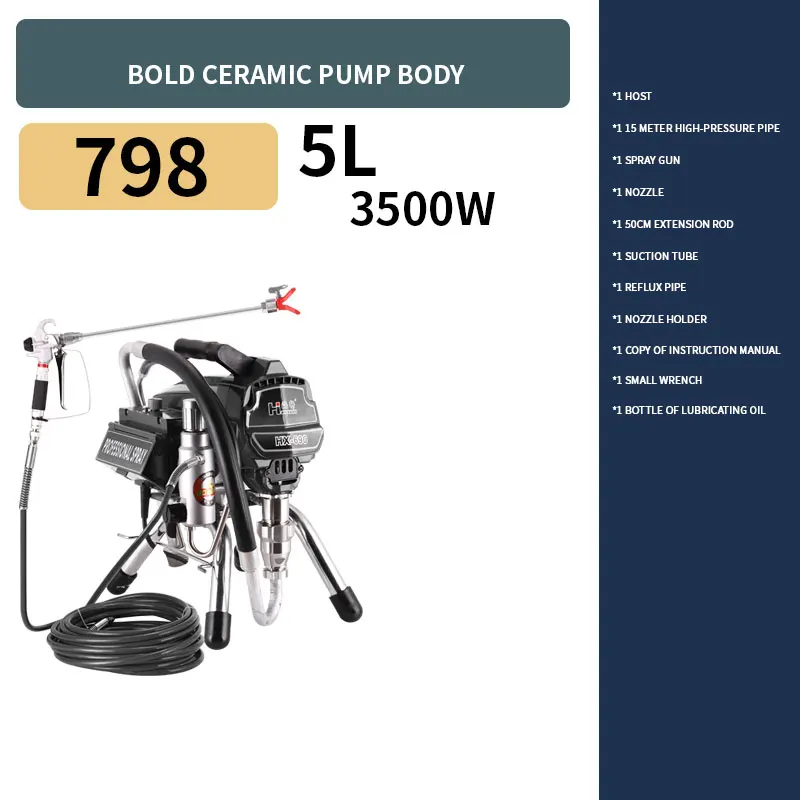 High Pressure Airless Spray 220V Electric Painting Industrial Spray Gun Automatic HouseholdAirless Paint Sprayer