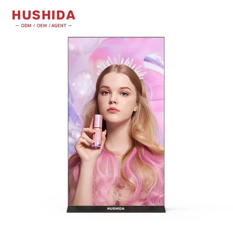 

100" 85" 75" Indoor Ultra-narrow Bezel Monitor Totem 4k Digital Signage and Displays Advertising Screen Led/LCD Display Kiosk