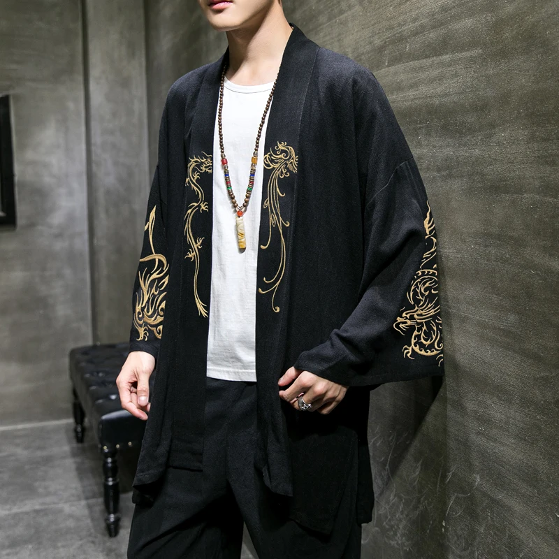 

New Chinese Sle Men's Jaet Summer Faionable Sun Protection Loose Fit Embroidered Long Sve Stand Collar Outerwear