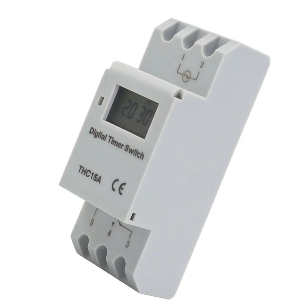 Industrial Timer Switch 110V 25A with Built in Lithium Battery 3 Year Memory 16 Programmable Groups Reliable Timing