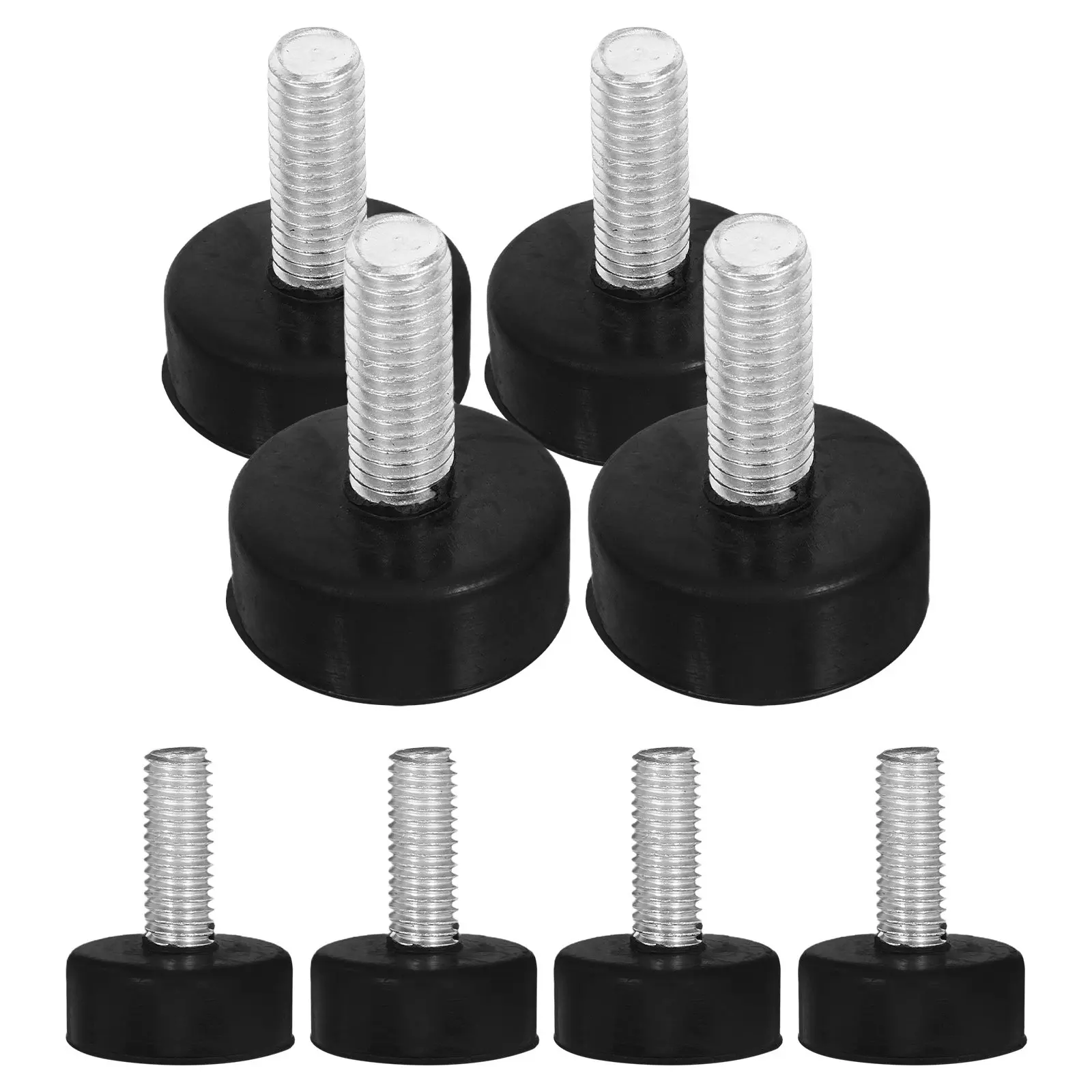 8Pcs Heavy Duty Rubber Shock Absorbing Feet Vibration Isolation Pads Adjustable Screw-in Leveling Feet for Washing Machines