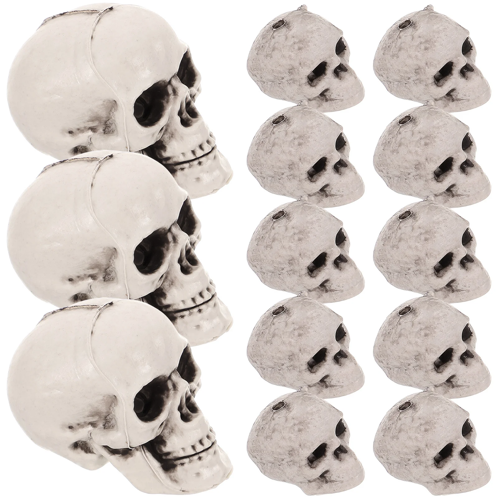 

13Pcs Resin Skull Aquarium Decoration Fish Tank Skull Cave Landscape Craft Fish Hideout Ornament Aquarium Decor