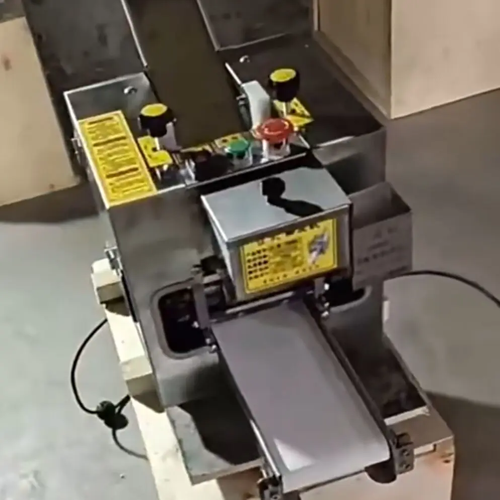 Rvs Automatische Deeg Sheeter Machine Elektrische Dumpling Skin Noodle Cutter Maker Machine