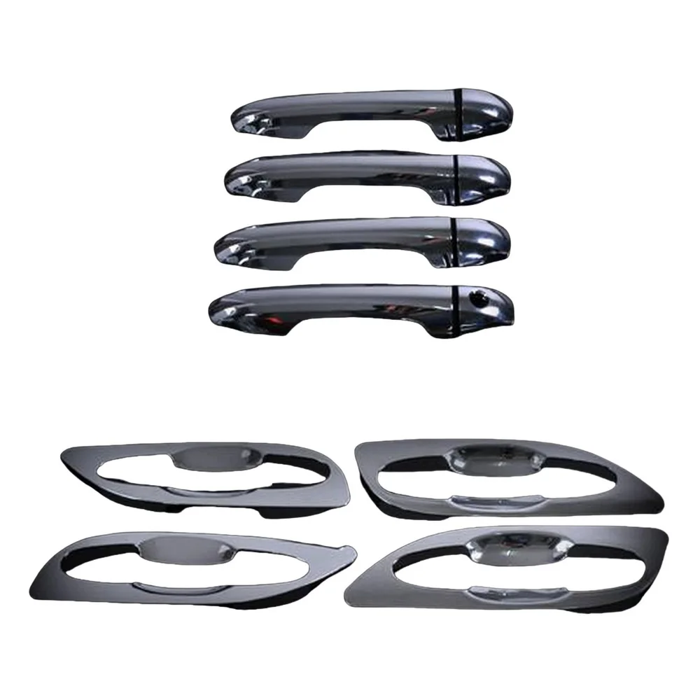 

High-quality ABS Plating Door Handle + Bowl Compatible For Toyota Highlander 2014-2018, seamless fit, 16pcs/set