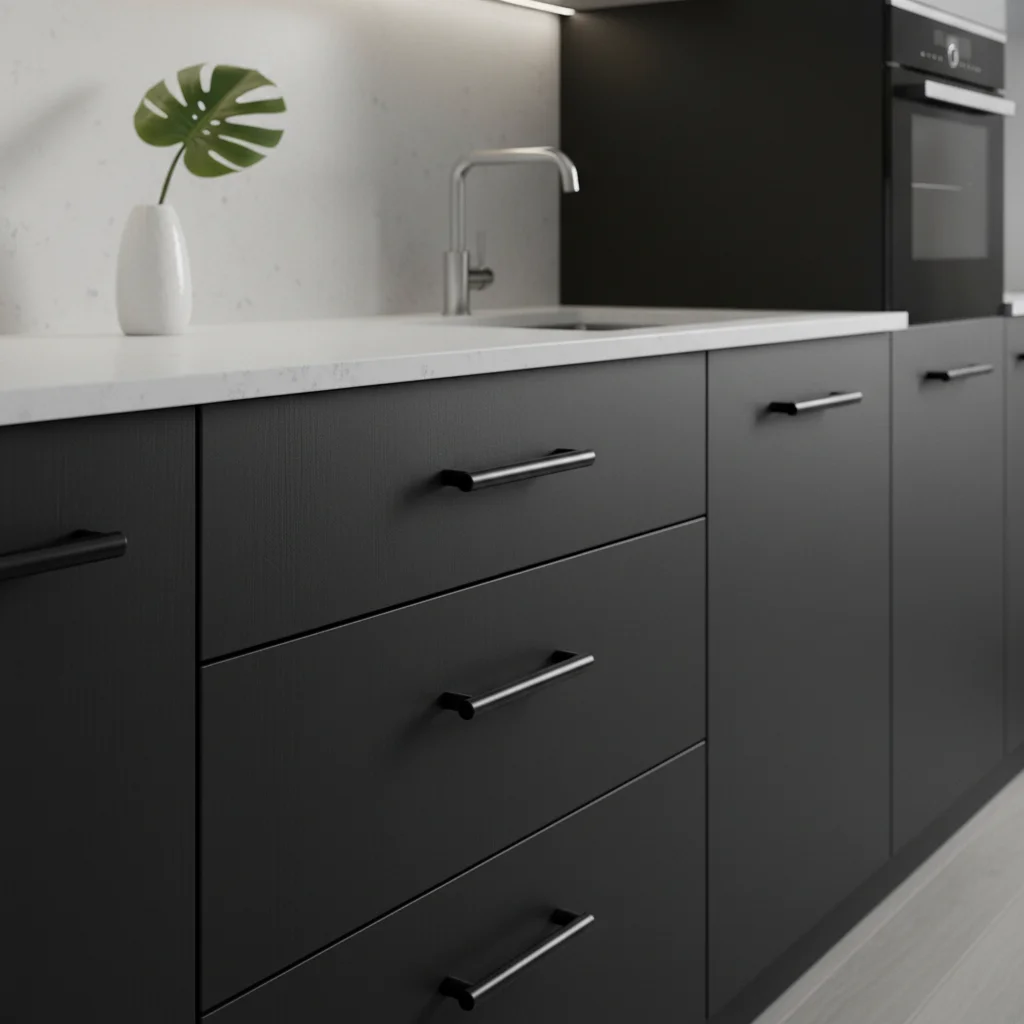 Stainless Steel T Bar Pull Handle Golden Electroplated For Cabinet Wardrobe