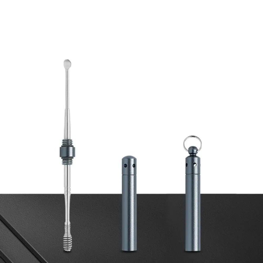 الأذن كوريت المنزل استخدام خلال أذني الأذن تنظيف أداة مسواك الأذن المنتقى المفاتيح المعلقات الأذن الشمع إزالة الأذن نظافة الأذن ملعقة #6