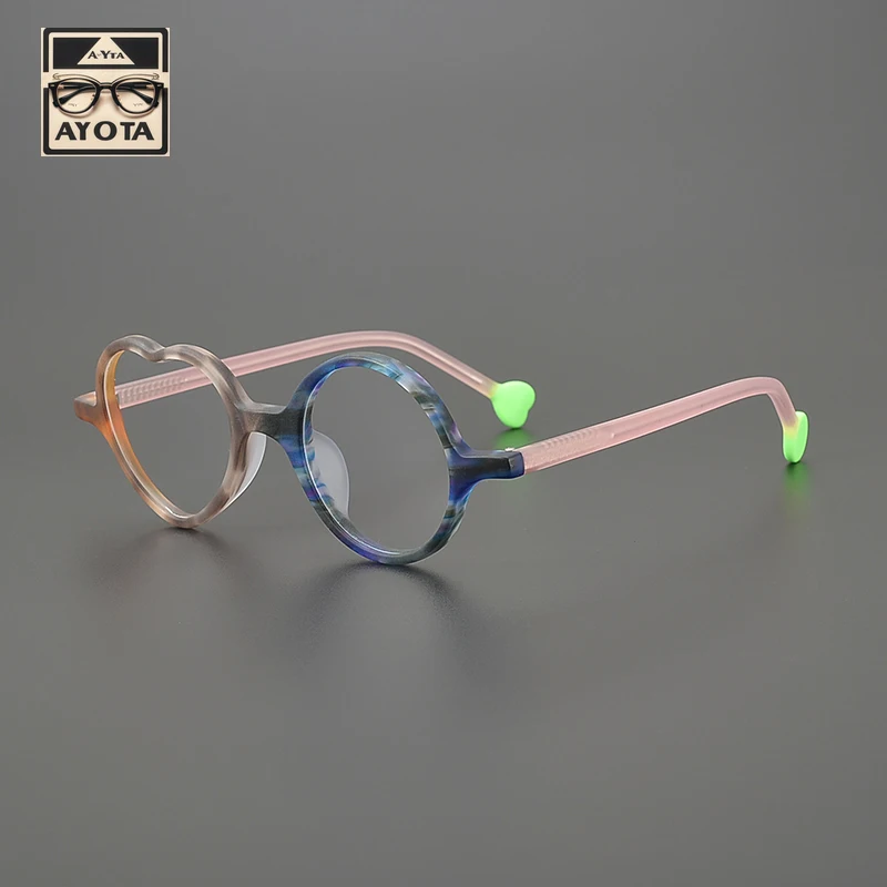 Personalized Heart-shaped Color Matching Cute Eyewear Frames Men Women High Quality Acetate Optical Reading Prescription Eyewear