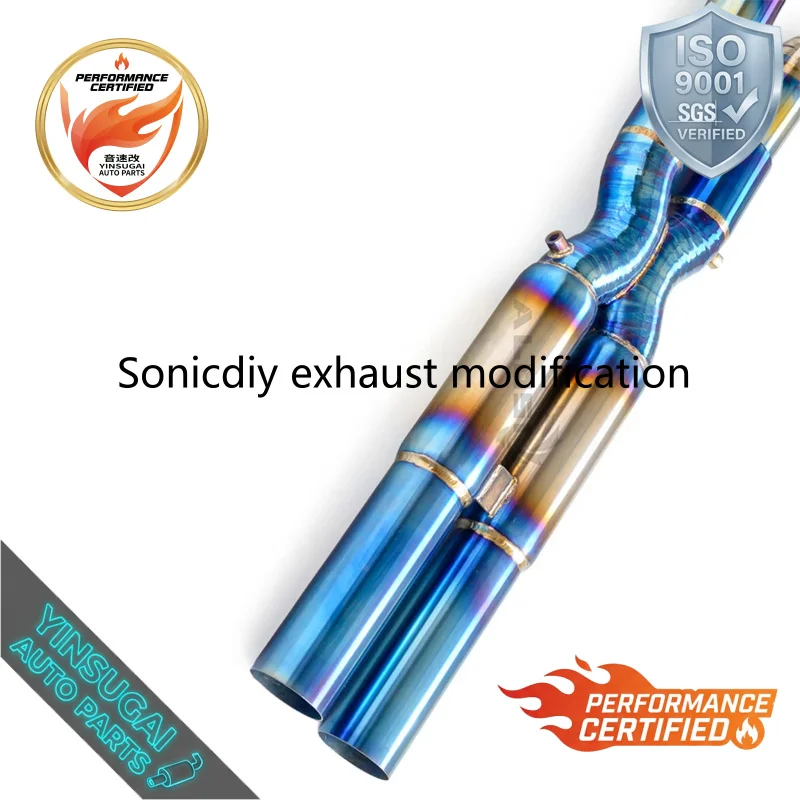 Cuski Hot Sales Titanium Mid Pipe Exhaust For BMW X6 4.4T 2023-2025 Racing Performance Pipe