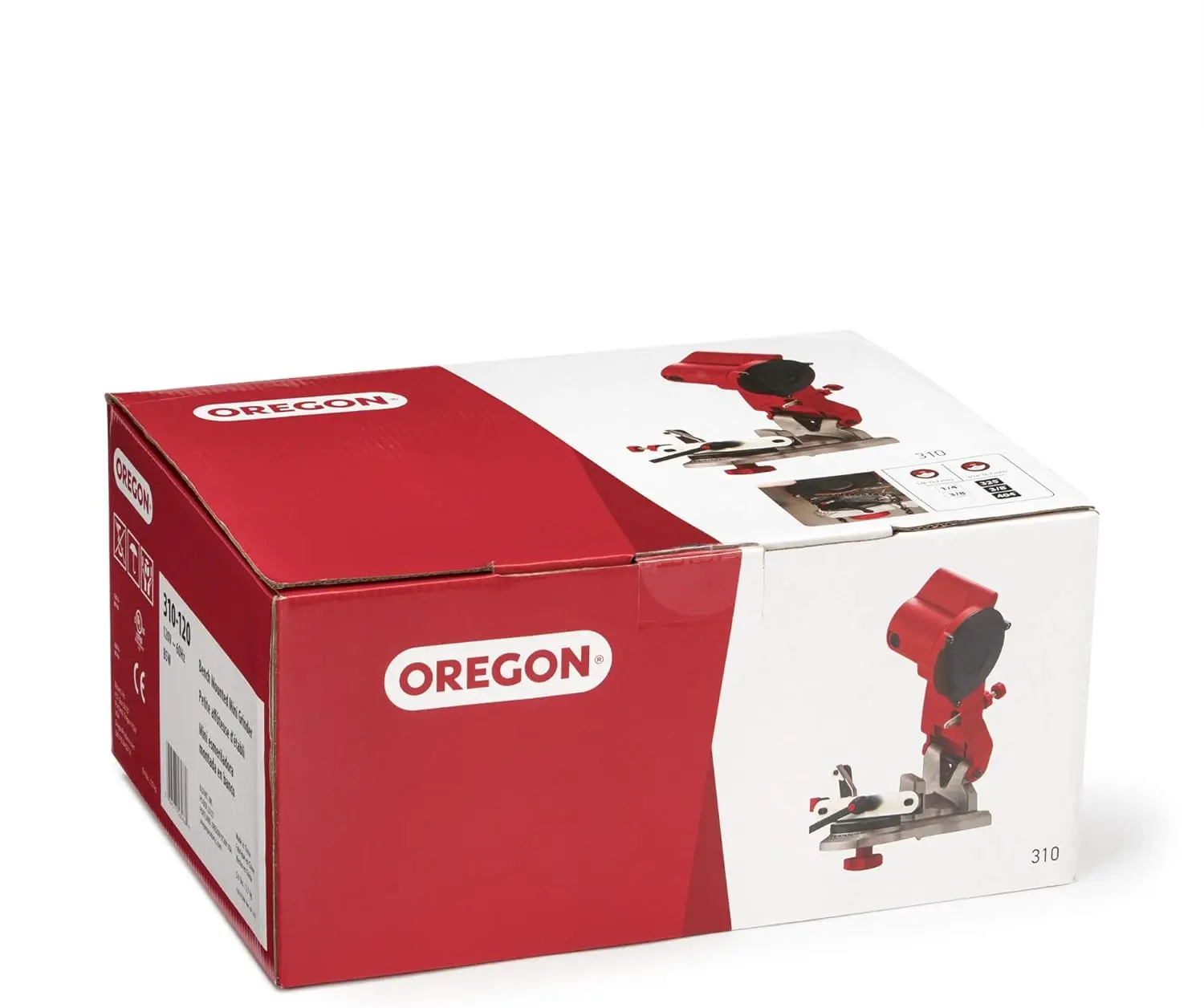 Oregon Compact 120-Volt Mini Bench Grinder, Universal Saw Chain Sharpener, for All Chainsaw Chains (310-120), Small