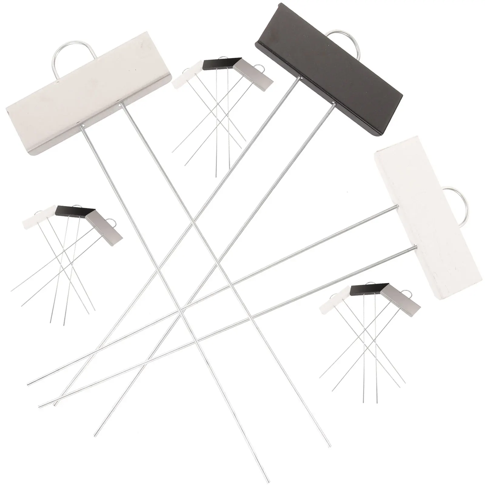 

12 Pcs Metal Plant Tags Labels for Garden Potted Plants Sticks Stainless Steel Black White Vegetable Category Fade Resistant