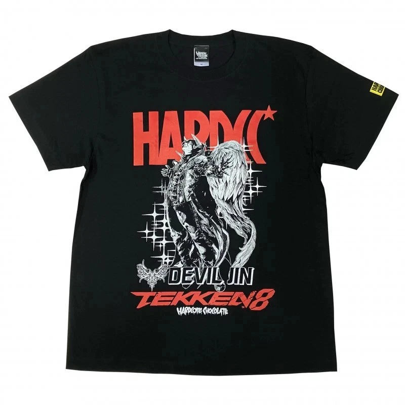Men Devil Jin Tekken 8 Collab Tshirt Hardcore Chocolate Punk Streetwear Fighting Game Cotton Gamer Short Sleeve Tee