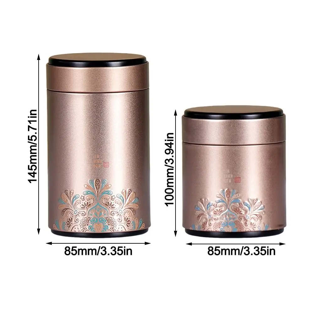 Hiqh جودة صفيح الشاي القصدير سعة كبيرة مقاوم للرطوبة مختومة الشاي يمكن جرة الشاي المستديرة للمنزل والسفر