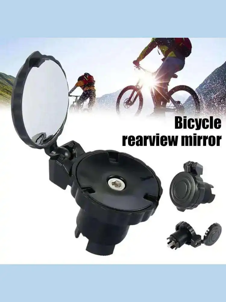 AliExpress NONE Cycling Handlebar Convex Mirror HD Adjustable Rotate Bike Handlebar Plug Rear View Mirror For MTB Road Bike Accessories