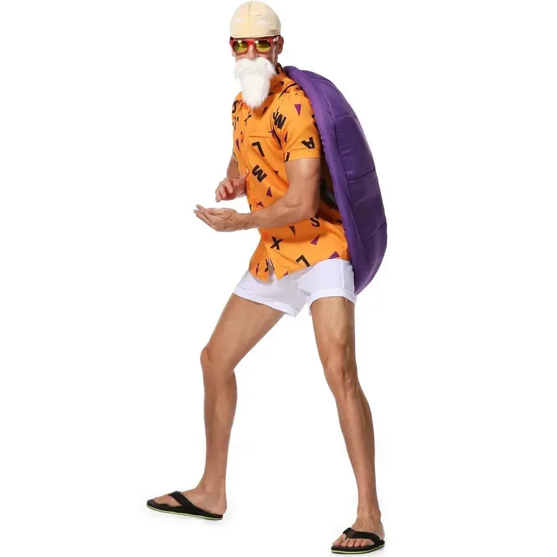 Master Roshi Tortoise Man Cosplay Uniforms Male Turtle Fairy Halloween Christmas Costumes@0Z*