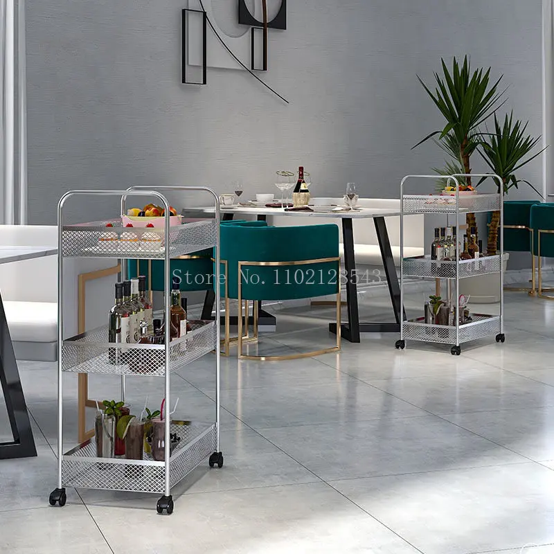 Beleza Trolley Storage Rack, Roda de barbeiro, Nail Salon Special Tool Cart, Snack Storage Rack Bar, Carrinho de rolamento de cozinha