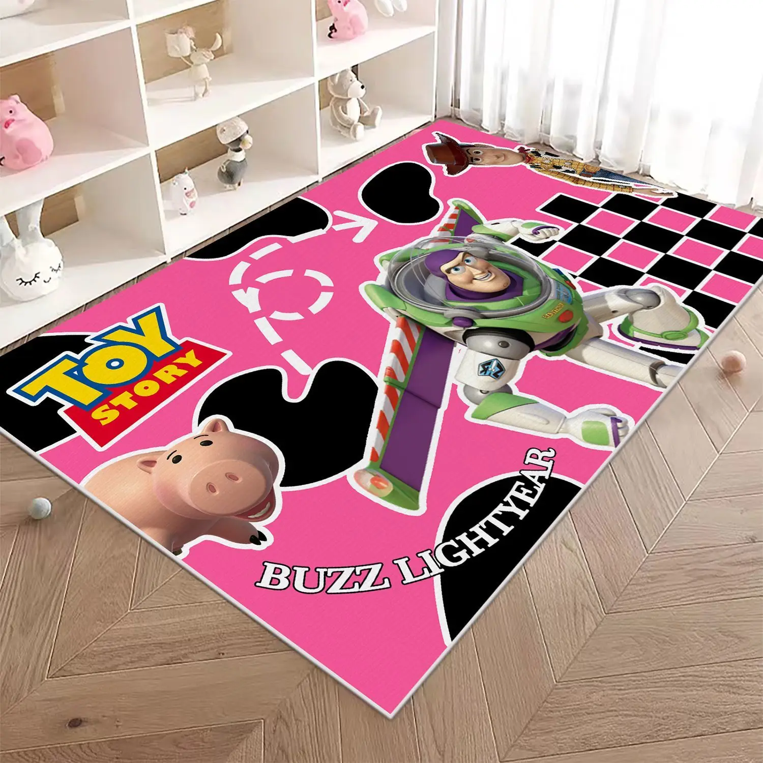 Disney Animation Toy Story Buzz Lightyear Home Living Room Decoration Carpet Jessie Woody Children's Bedroom Creative Floor Mat