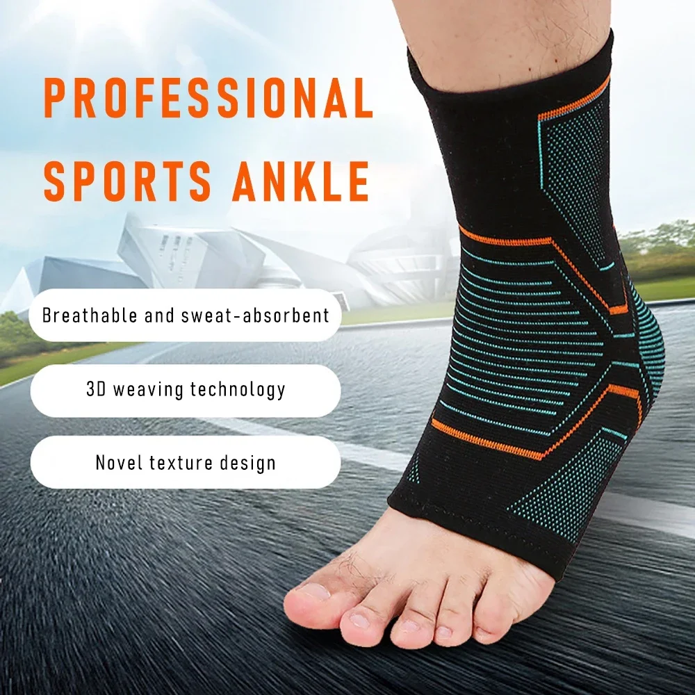 2Pcs Sport Ankle Fixing Supporter Ankle Brace Compression Support Sleeve Elastic Bandage Foot Cuffs Sports Running Socks