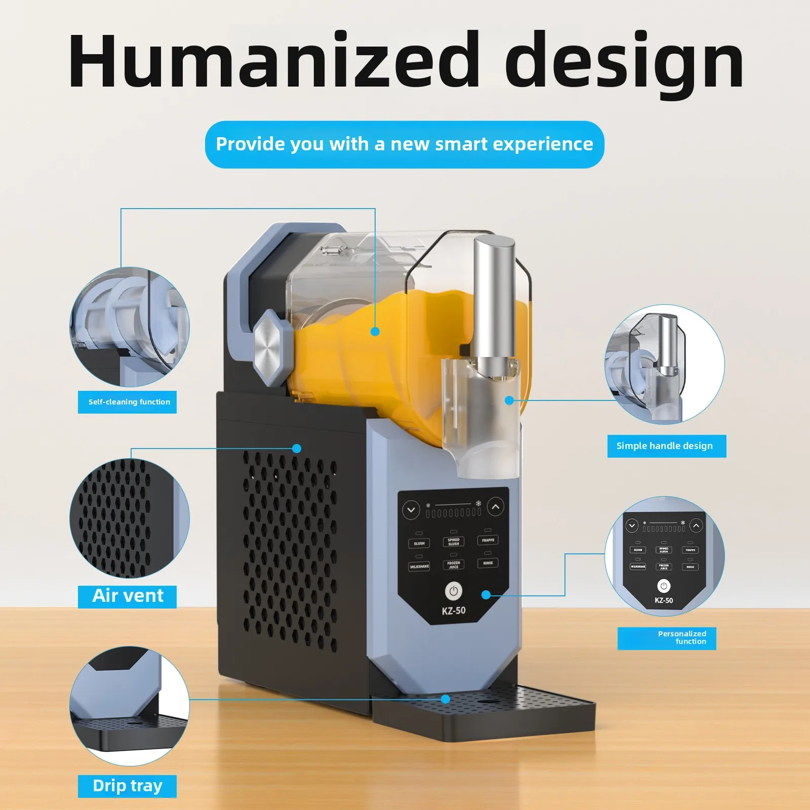 Nouvelle Machine à neige fondante pour la maison, Machine à boissons glacées autonettoyantes professionnelle, glace et Cocktail rasés 800W, silencieuse, sans BPA