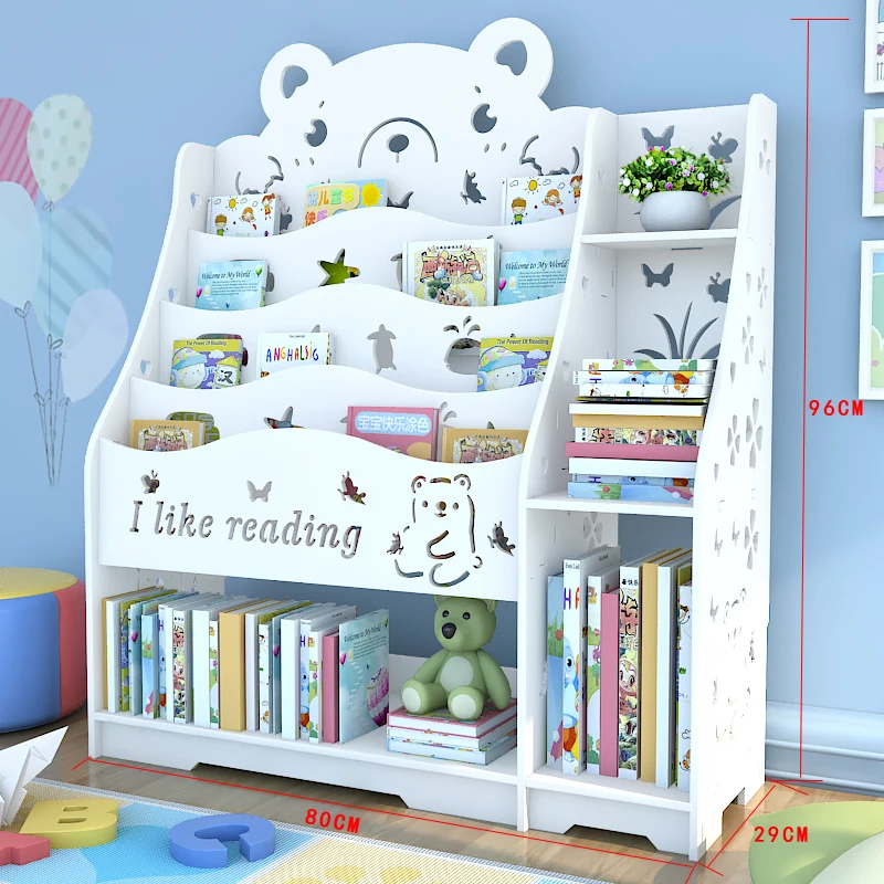 Bookshelf Household Simple Baby Floor Economical Bookcase Kindergarten Picture Book Rack Child Student Cartoon