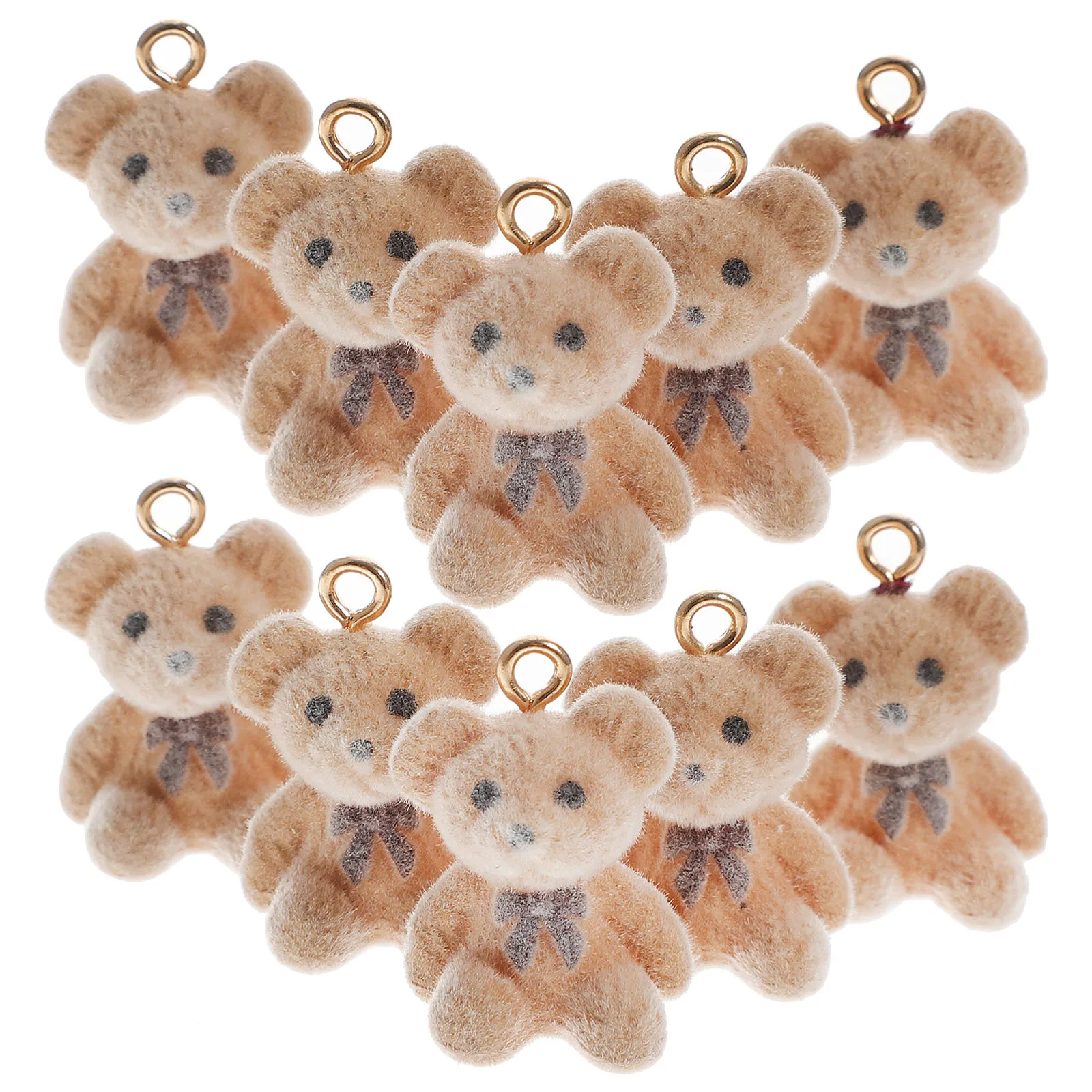 10Pcs DIY Bear Charms Resin Pendants for Earrings Necklace Bracelets Cute Jewelry Making Accessories Charms for Earrings
