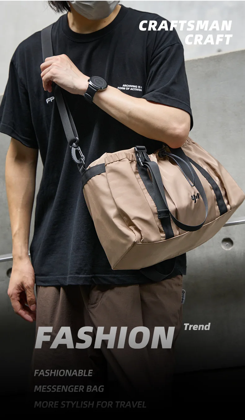 السببية النايلون الكتف رجل حقيبة اليابانية المراهقين مدرسة كمبيوتر محمول حبال حقيبة رجالية الشارع الشهير السفر حقيبة كروس حقيبة ساع للرجال