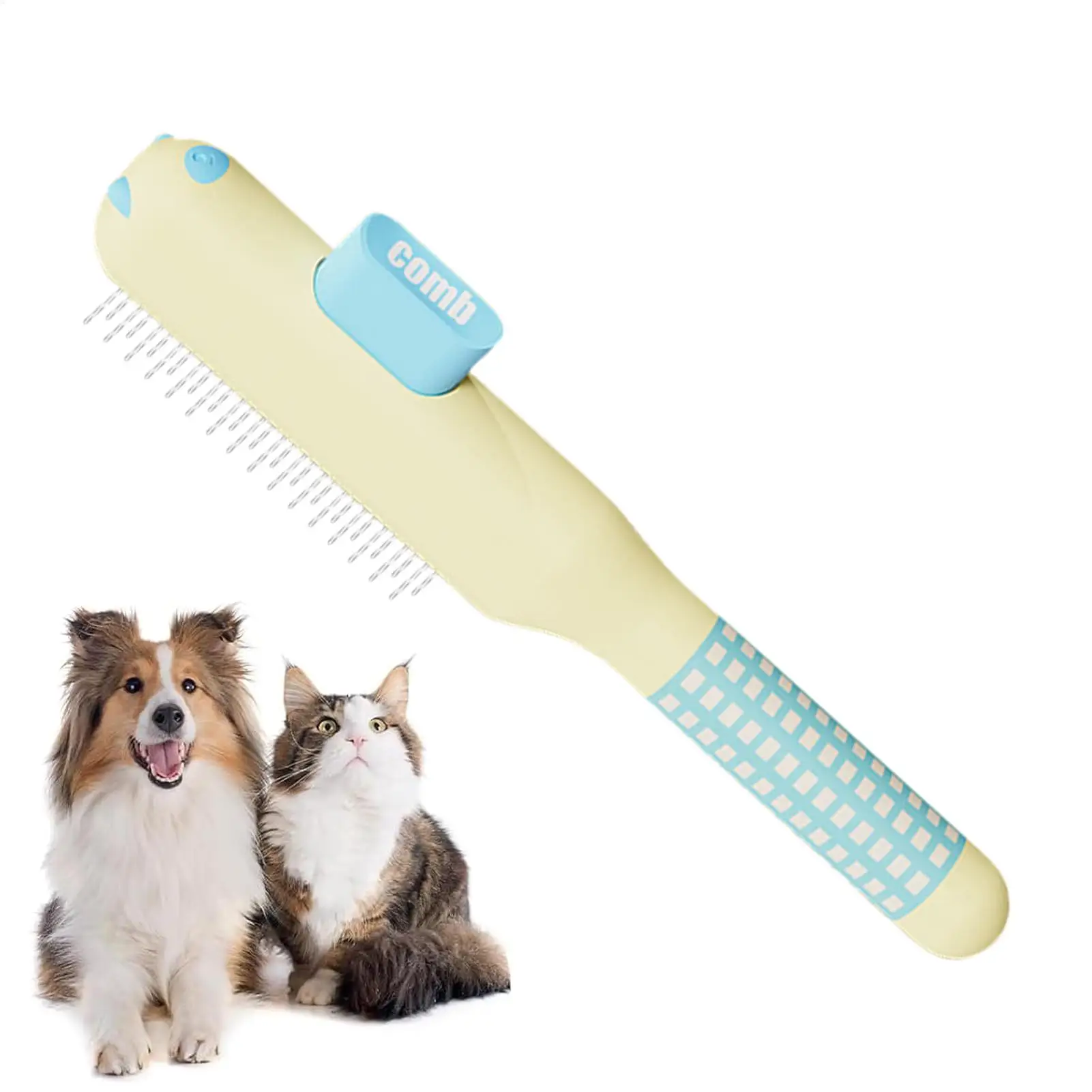 Pet Comb Self-Cleaning Hair Removal Comb One-button Press To Remove Loose Hair Dedicated Cat Comb For Pet Supplies