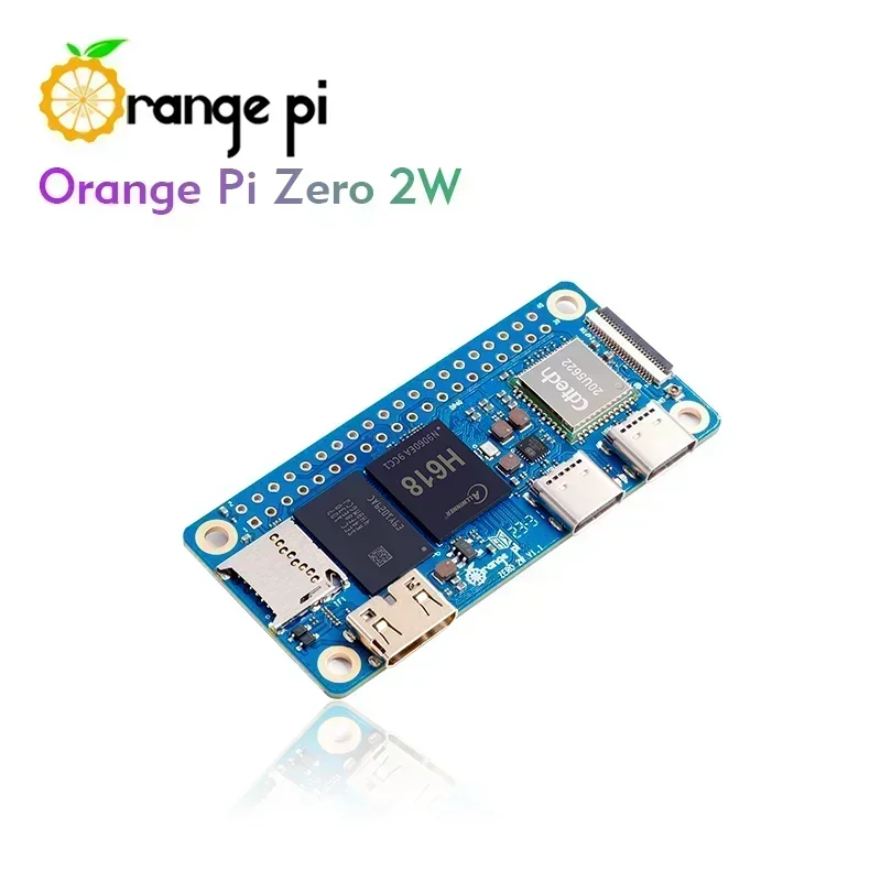 Orange Pi Zero 2W 1GB 1.5GB 2GB 4GB RAM DDR4 Mini PC Allwinner H618 Orange Pi Zero 2W WiFi Bluetooth SBC Single Board Computer