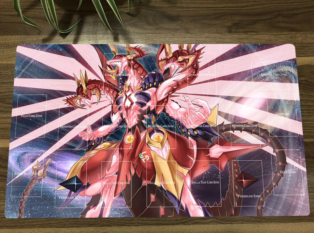 YuGiOh Neo Galaxy-eyes Prime Photon Dragon TCG CCG Mat Trading Card Game Mat Table Playmat Gaming Play Mat Mouse Pad 60x35cm Bag