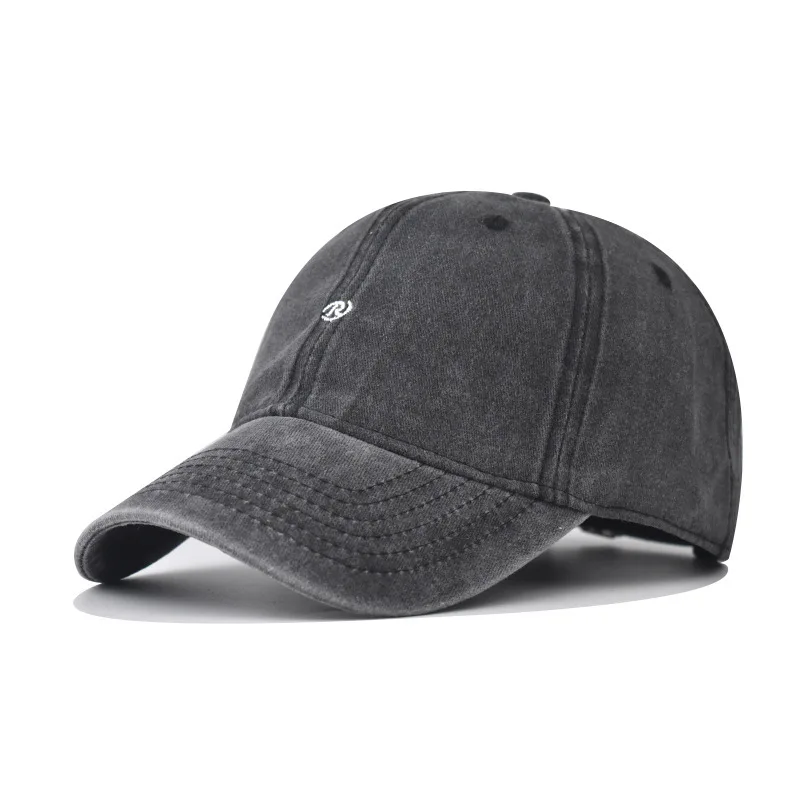 

Cotton Washed Vintage Small Letter R Baseball Unisex Outdoor Washed Cotton Golf Dad Hat