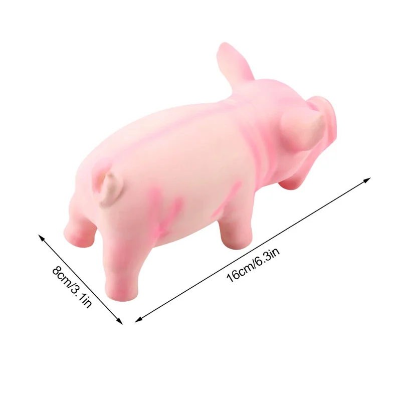 1Pc Cute Rubber Sound Pig Grunting Squeak Latex Pet Chew Toys for Dog Squeaker Chew Training Puppy Supplies Pet Products GYH