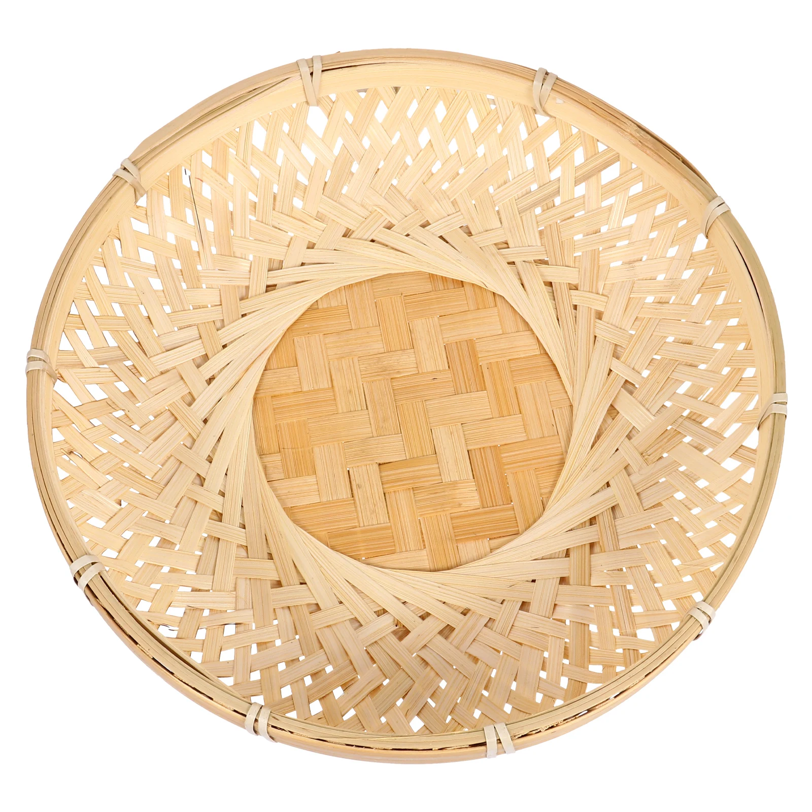 

Bamboo Woven Bread Basket Fruit Tray Snack Container Office Storage Bowl Food Holder Lightweight Portable Easy Clean Kitchen Bar