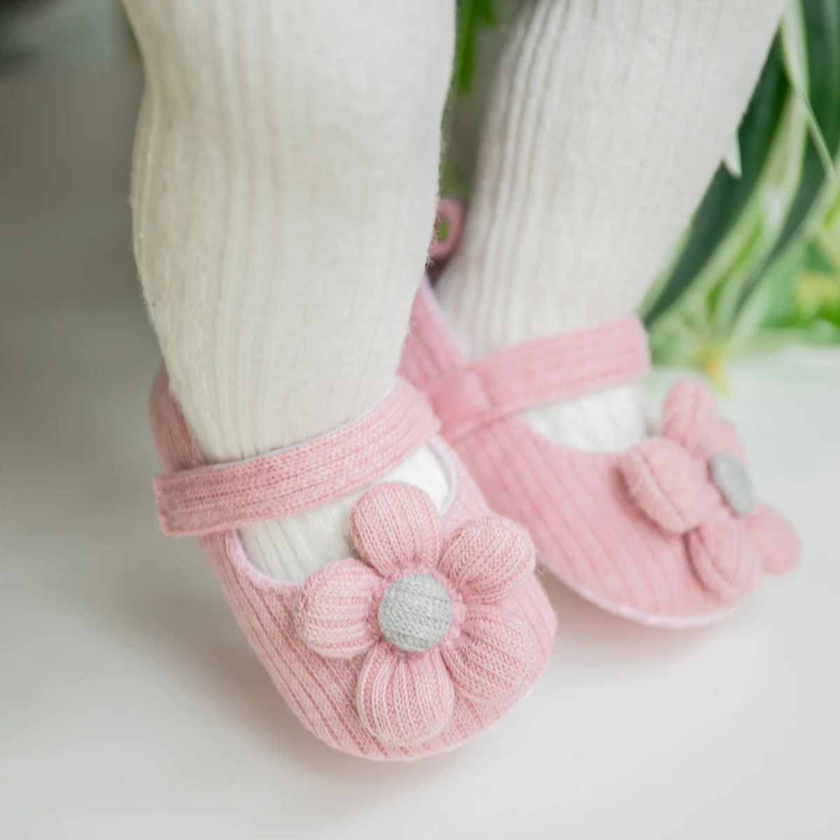 Newborn Baby Girl Shoes Butterfly Knot Flowers Infant Toddler First Walkers Baby Shoes Cotton Soft Non-slip Crib Shoes 0-18Moths