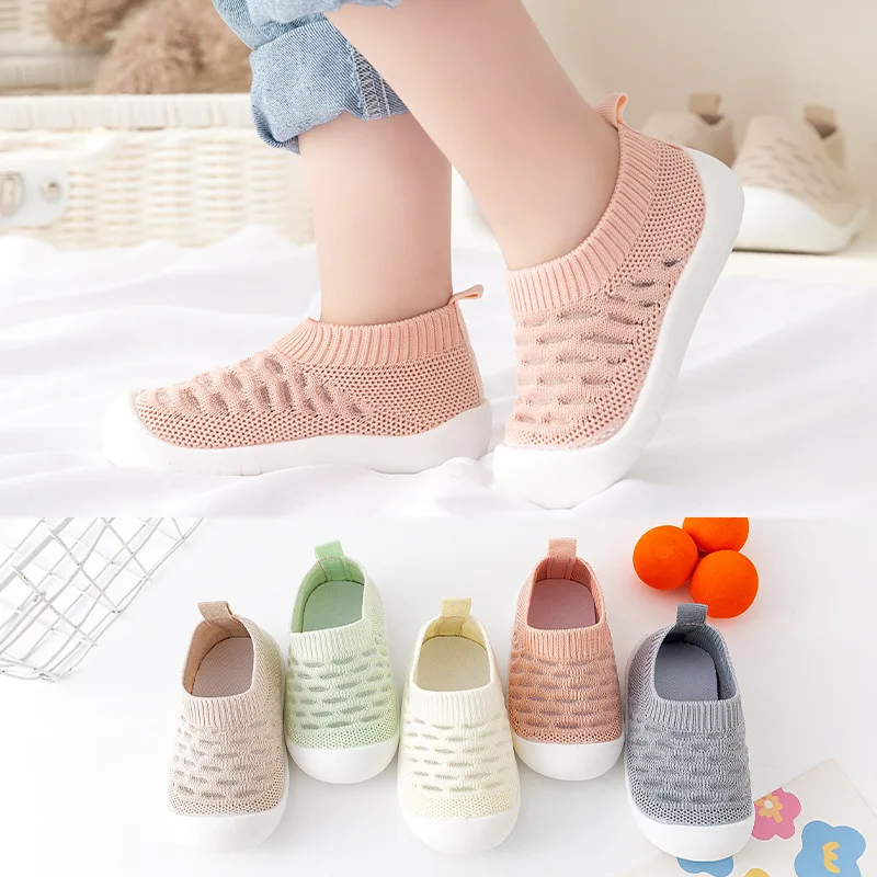 Zapatos planos informales para niños y niñas, zapatillas antideslizantes, suela de goma suave