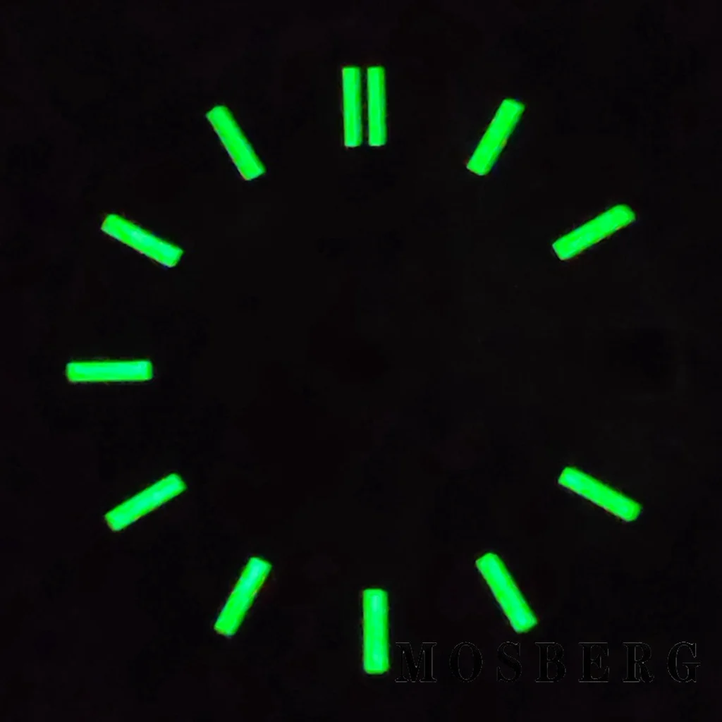 28.5mm بساط ساعة NH35 NH35A ، ساعات مضيئة باللون الأخضر والأبيض/الأزرق ، أجزاء حركة أوتوماتيكية