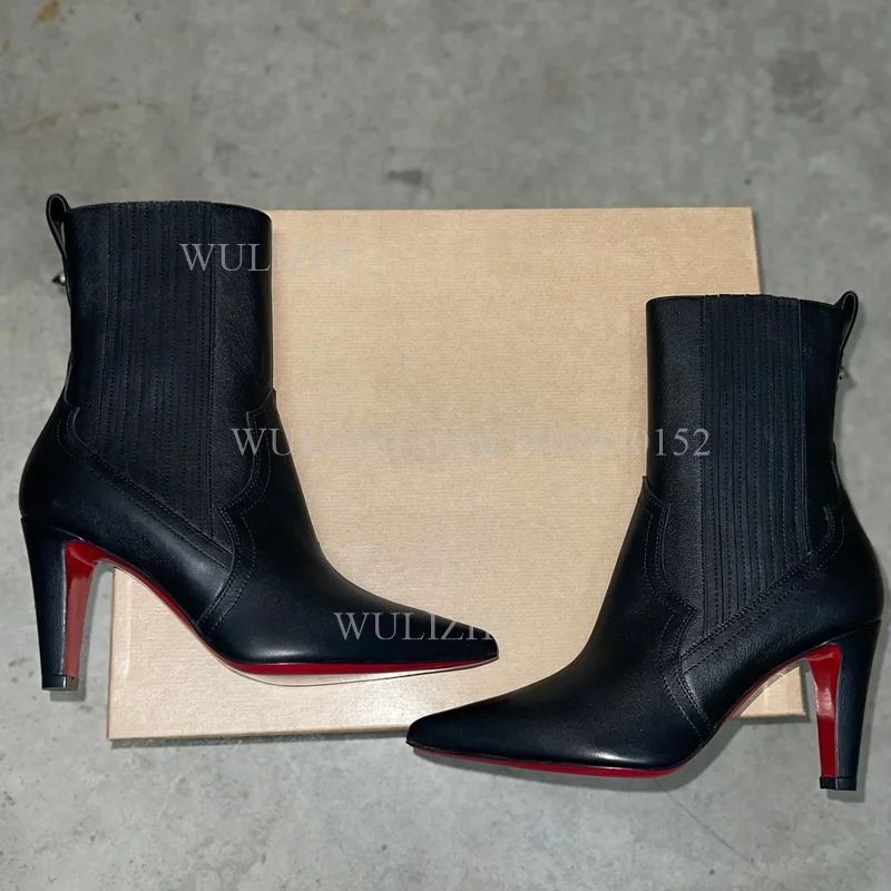 Corduroy Black Light Brown Kitten Heels Boots Calf Women Casual Rear Zipper Pointed Booties Winter Matte Genuine Leather Shoes