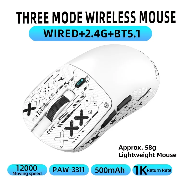 Mouse da gioco leggero a tre modalità T68 3311 micro-movimento TTC programmabile a sette pulsanti