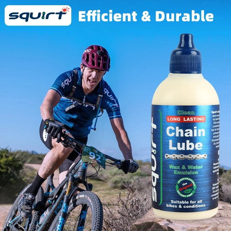 Squirt Bicycle Chain Dry Lube 15/120ml Long Lasting Water Emulsion MTB Bike Special Chain Gear Maintenance Oil Lubricant Wax