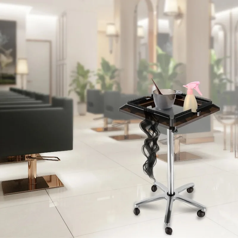 Adjustable Hairstylist Rolling Salon Tray Hair Extension Tool Hairdressing Storage Trolley Removable